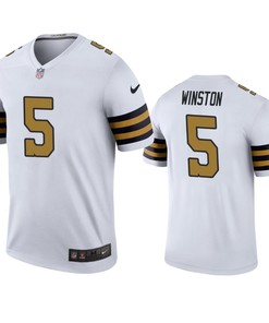 New Orleans Saints Jameis Winston White Color Rush Legend Jersey