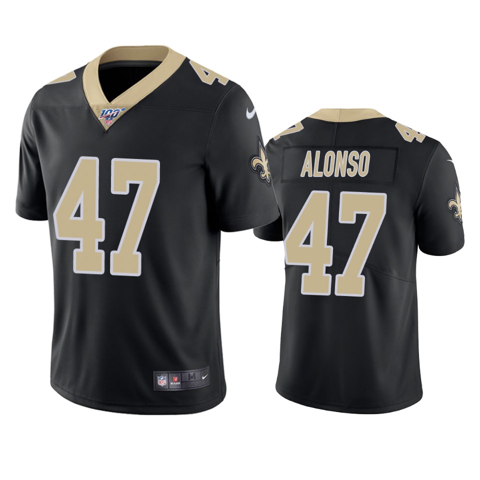 New Orleans Saints Kiko Alonso Black 100th Season Vapor Limited Jersey