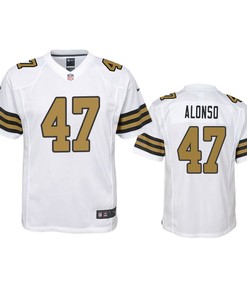 New Orleans Saints Kiko Alonso White Color Rush Game Jersey