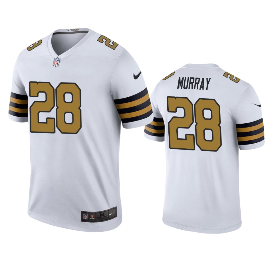 New Orleans Saints Latavius Murray White Color Rush Legend Jersey - Men - Bluefink