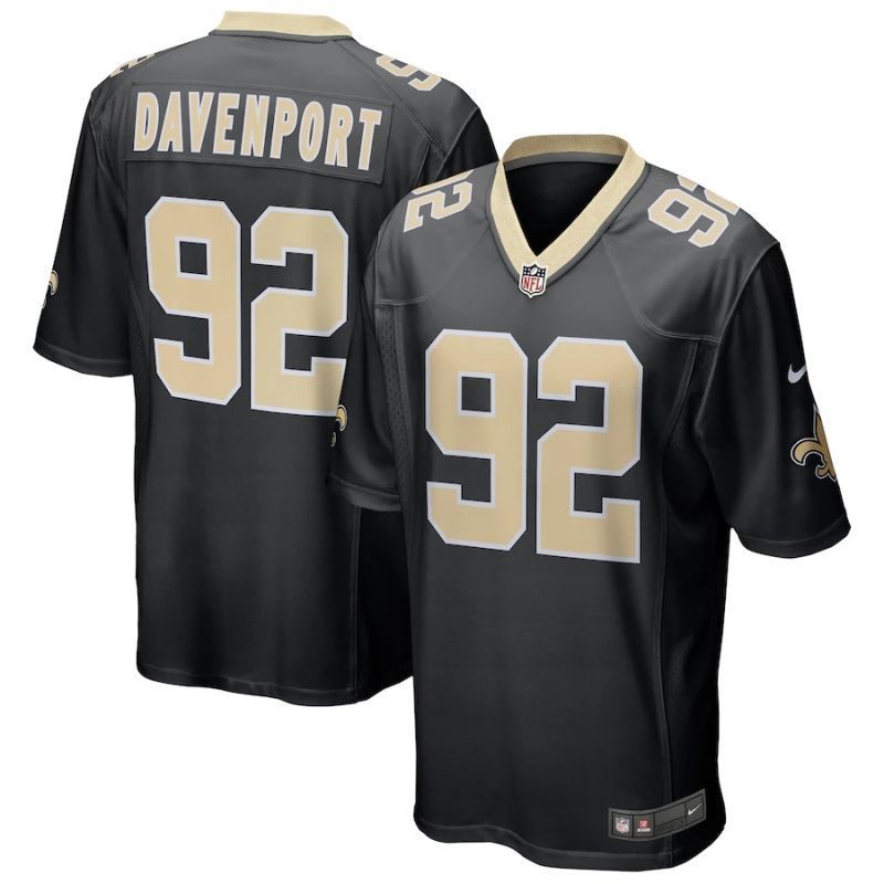 New Orleans Saints Marcus Davenport #92 Nfl 2020 Black Jersey Jersey