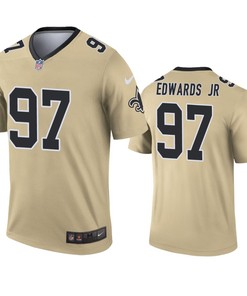New Orleans Saints Mario Edwards Jr Gold Inverted Legend Jersey