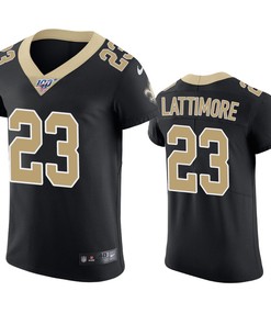 New Orleans Saints Marshon Lattimore Black 100th Season Vapor Elite Jersey
