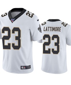 New Orleans Saints Marshon Lattimore White 100th Season Vapor Limited Jersey