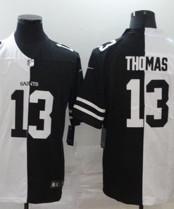 New Orleans Saints Michael Thomas #13 Nfl 2020 Black And White Jersey