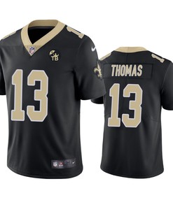 New Orleans Saints Michael Thomas Black Tom Benson Memorial Patch Vapor Limited Jersey