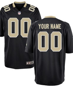 New Orleans Saints Nike Youth Custom Game Jersey - Black