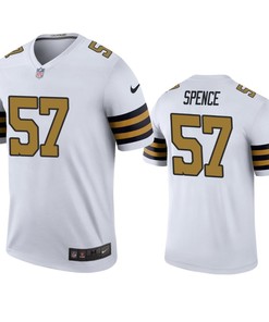 New Orleans Saints Noah Spence White Color Rush Legend Jersey