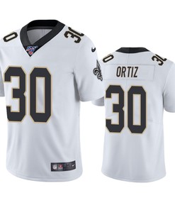 New Orleans Saints Ricky Ortiz White 100th Season Vapor Limited Jersey