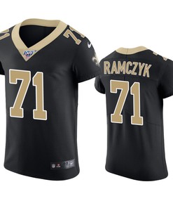 New Orleans Saints Ryan Ramczyk Black 100th Season Vapor Elite Jersey