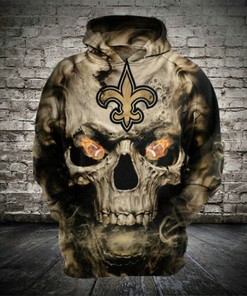 New Orleans Saints Skull 3D Hoodie Zip Hoodie
