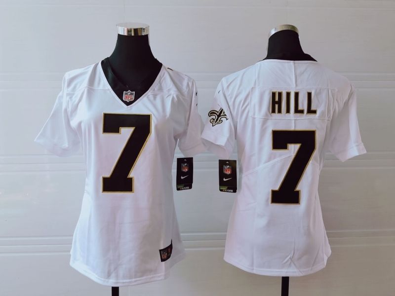 New Orleans Saints Taysom Hill #7 Nfl 2020 White Womens Jersey