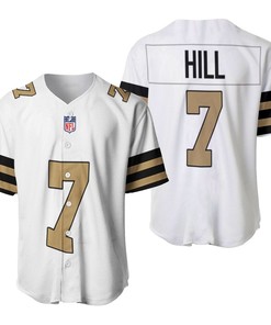 New Orleans Saints Taysom Hill #7 Nfl American Football Team Logo Color Rush Custom 3d Designed Allover Gift For Saints Fans Baseball Jersey