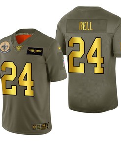New Orleans Saints Vonn Bell 2019 Salute To Service Nfl 100 Mens Jersey Metallic
