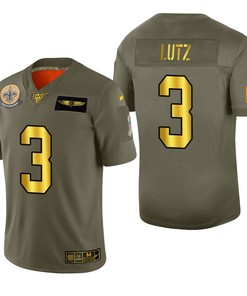 New Orleans Saints Wil Lutz 2019 Salute To Service Nfl 100 Mens Jersey Metallic