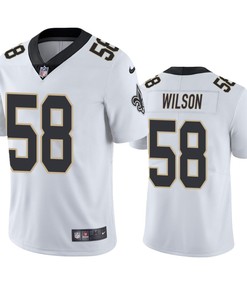 New Orleans Saints Wilson 58 White Vapor Limited Jersey