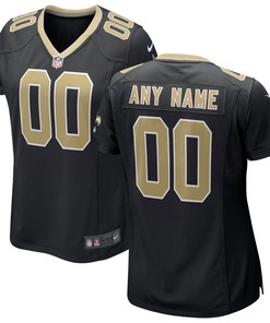 New Orleans Saints Womens Custom Game Jersey - Black Custom Jerseys Nfl