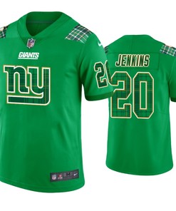 New York Giants #20 Janoris Jenkins Jersey St. Patricks Day Kelly Green Lucky - Men