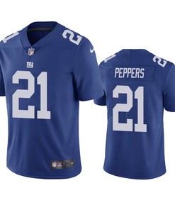New York Giants #21 Jabrill Peppers Royal Vapor Untouchable Limited Jersey