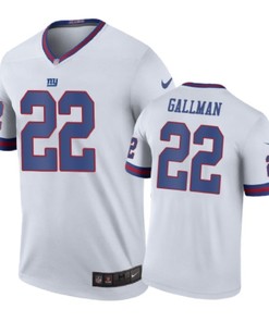 New York Giants #22 Wayne Gallman Nike Color Rush White Jersey