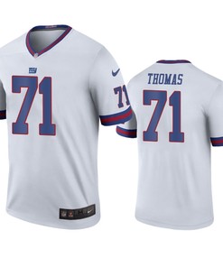New York Giants Andrew Thomas White Color Rush Legend Jersey - Mens