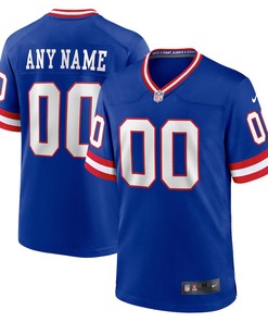 New York Giants Classic Custom 00 Game Jersey - Royal