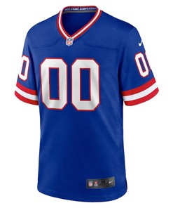 New York Giants Classic Custom 00 Game Jersey - Royal