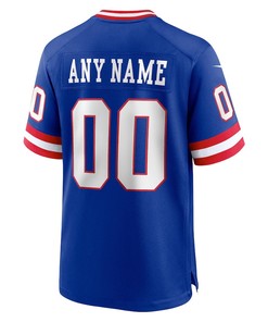 New York Giants Classic Custom 00 Game Jersey - Royal