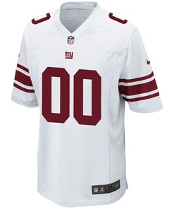 New York Giants Custom 00 Game Jersey - White