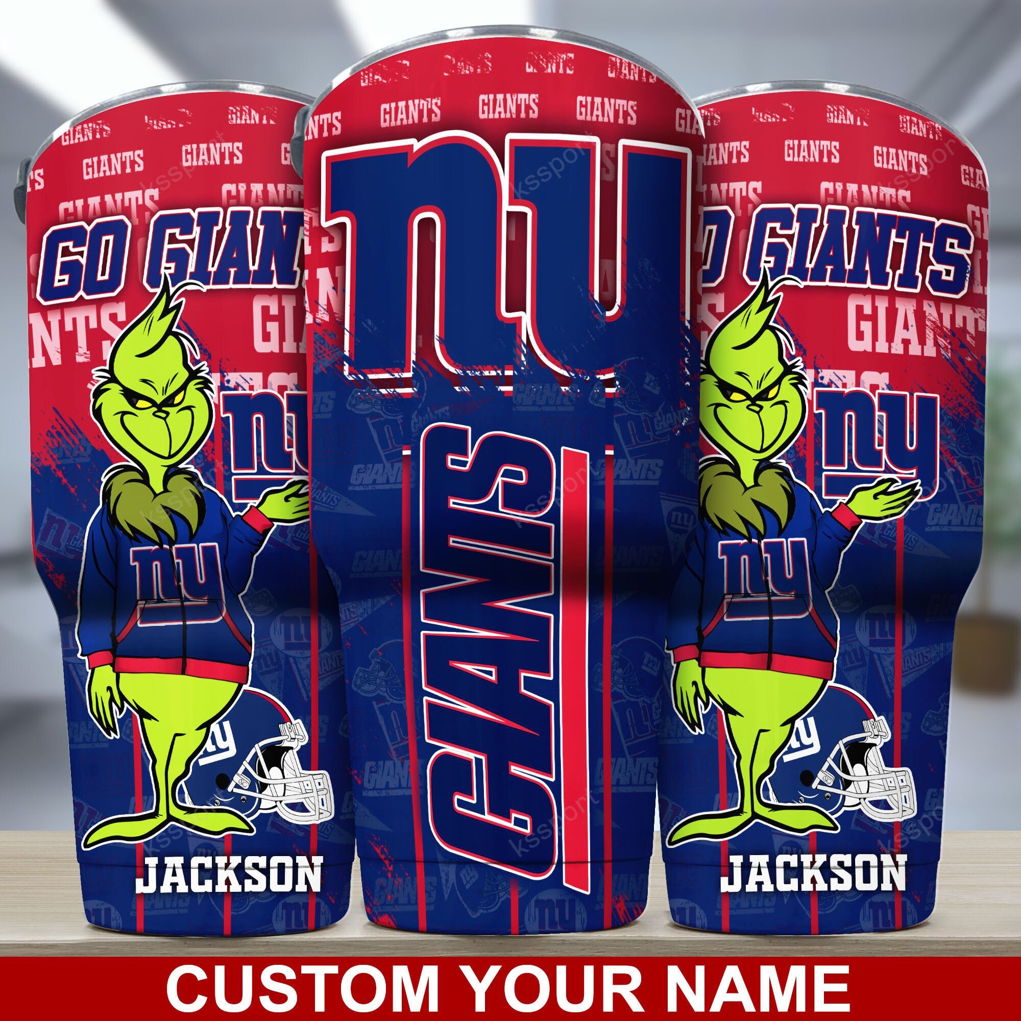 New York Giants Custom Name Tumbler Gift for Fans