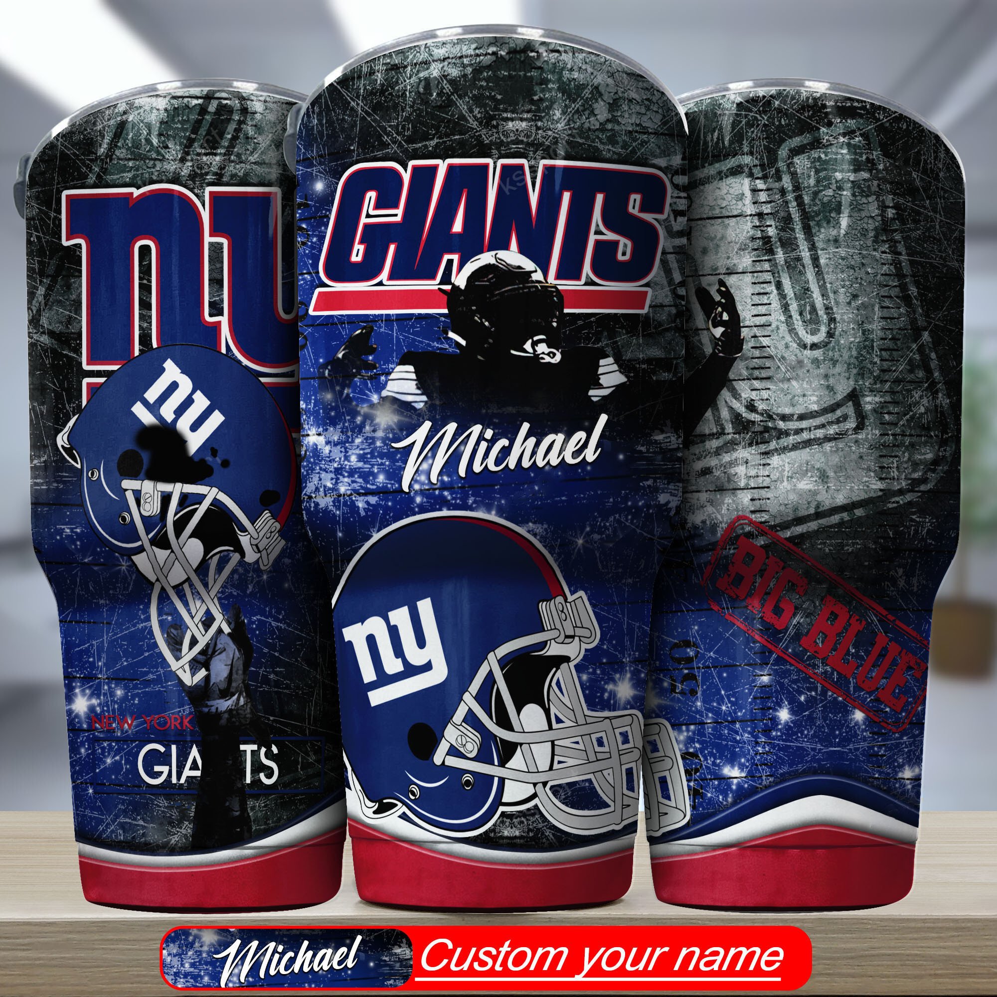 New York Giants Custom Name Tumbler Gift for NFL Fans