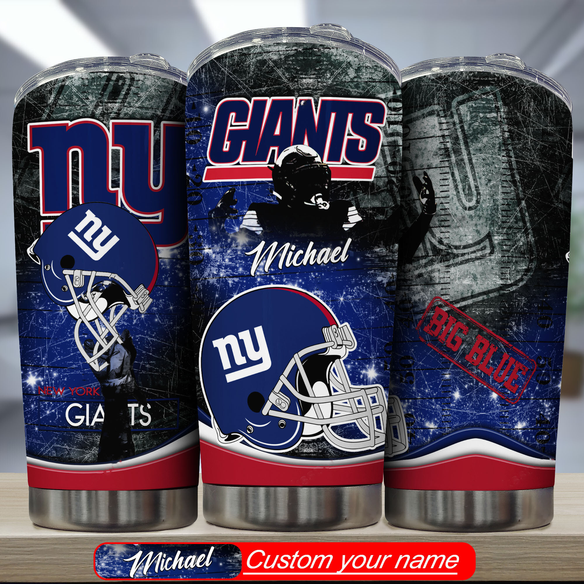 New York Giants Custom Name Tumbler Gift for NFL Fans