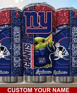 New York Giants Custom Name Tumbler - Personalize Your Drinkware