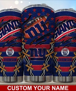 New York Giants Custom Name Tumbler - Personalized Team Tumbler