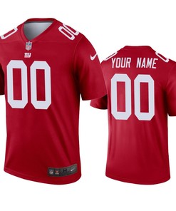 New York Giants Custom Red Inverted Legend Jersey