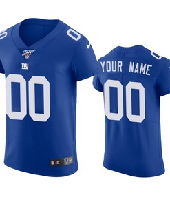 New York Giants Custom Royal 100th Season Vapor Elite Jersey