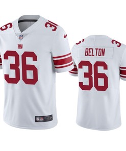 New York Giants Dane Belton 36 White Vapor Limited Jersey