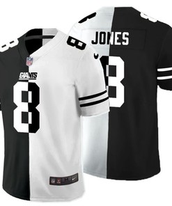 New York Giants Daniel Jones #8 Nfl 2020 Black And White Jersey