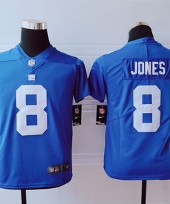 New York Giants Daniel Jones #8 Nfl 2020 Blue Jersey