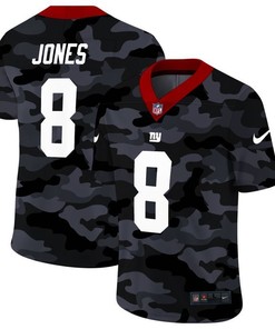 New York Giants Daniel Jones #8 Nfl 2020 Camo Black Jersey