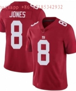 New York Giants Daniel Jones #8 Nfl 2020 Red Jersey Jersey