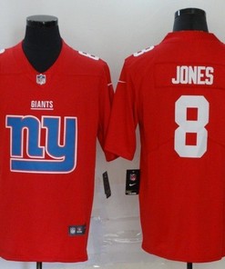 New York Giants Daniel Jones #8 Nfl 2020 Red Orange Jersey