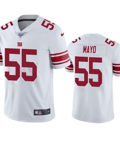New York Giants David Mayo White 100th Season Vapor Limited Jersey