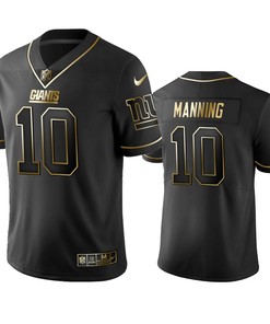 New York Giants Eli Manning Black Golden Edition 2019 Vapor Untouchable Limited Jersey - Mens