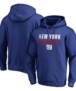 New York Giants Iconic Collection Fade Out Pullover Hoodie - Royal