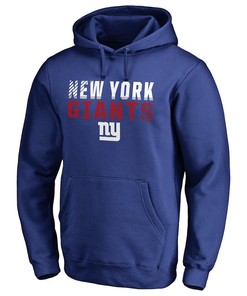 New York Giants Iconic Collection Fade Out Pullover Hoodie - Royal