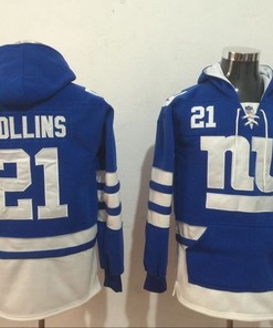 New York Giants Landon Collins #21 Nfl 2020 Cobalt Hoodie Jersey