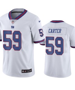 New York Giants Lorenzo Carter White Nike Color Rush Limited Jersey