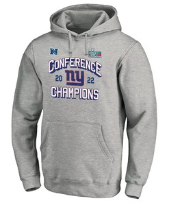 New York Giants NFC Conference Champions Light Grey Pullover Hoodie