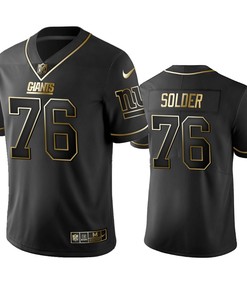 New York Giants Nate Solder Black Golden Edition 2019 Vapor Untouchable Limited Jersey - Mens
